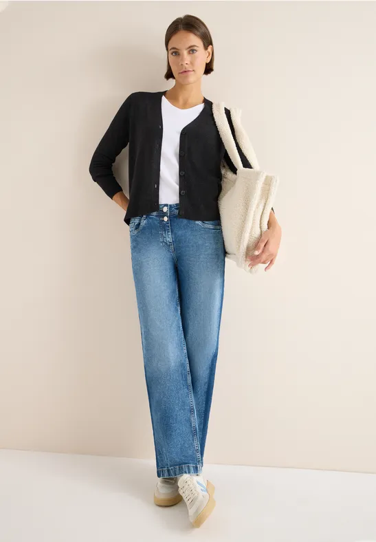 Cecil Femme Cardigan col en V in Gris, Gr: XXL