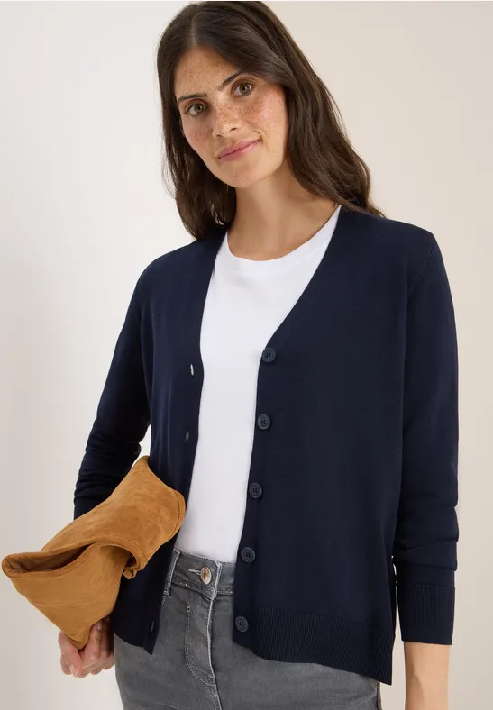 Cecil Femme Cardigan col en V in Bleu, Gr: XXL