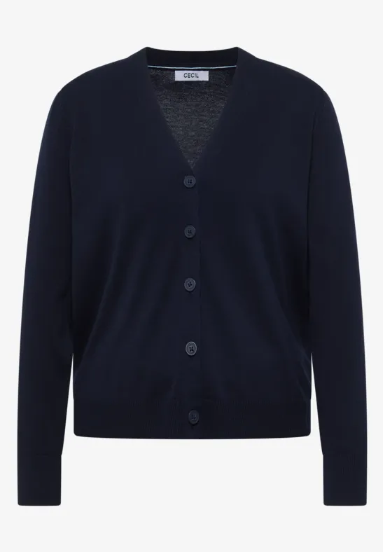 Thumbnail - Cecil Damen V-Neck Cardigan in Blau, Gr: XS