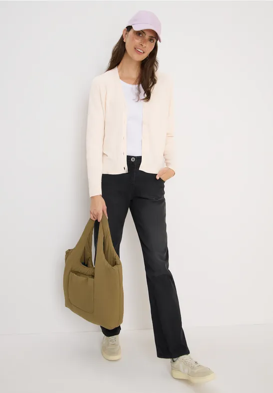 Cecil Femme Cardigan col en V in Beige, Gr: XXL