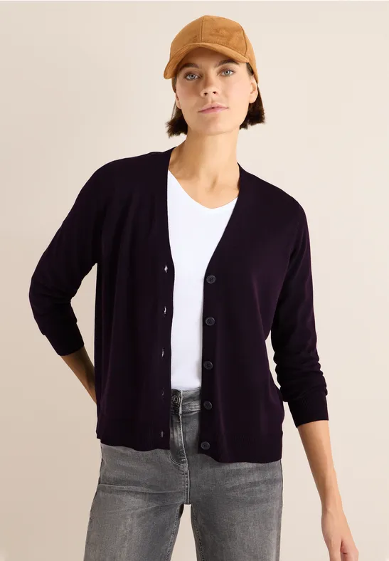 Thumbnail - Cecil Damen V-Neck Cardigan in Rot, Gr: 3XL
