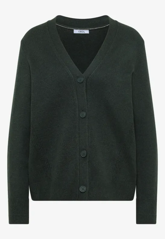 Thumbnail - Cecil Damen Softer V-Neck Cardigan in Grün, Gr: 3XL