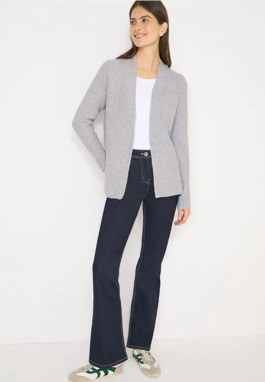 Thumbnail - Cecil Damen Offener Cosy Cardigan in Grau, Gr: XS