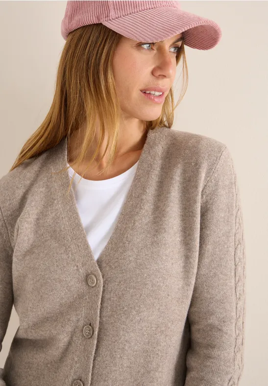 Cardingan mit Strickdetails günstig online kaufen