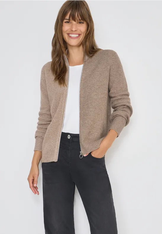 Cosy Cardigan mit Zipper günstig online kaufen