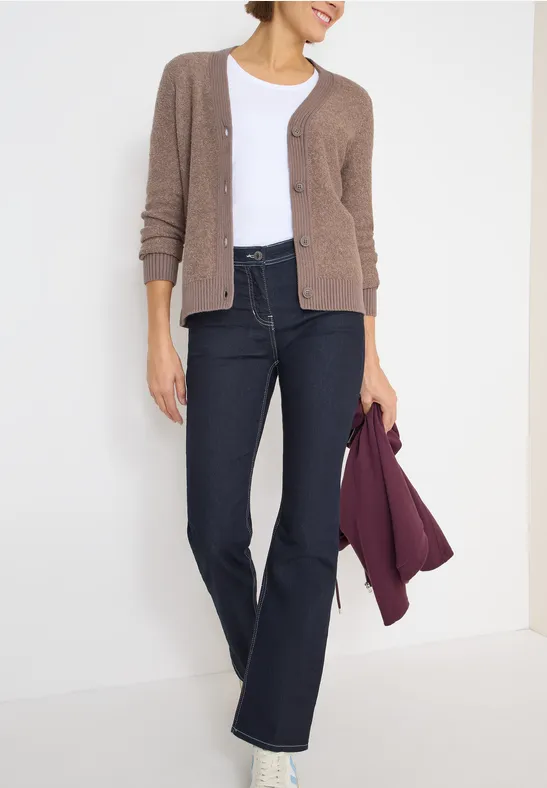 Thumbnail - Cecil Damen Softer Bouclé Cardigan in Braun, Gr: XXL