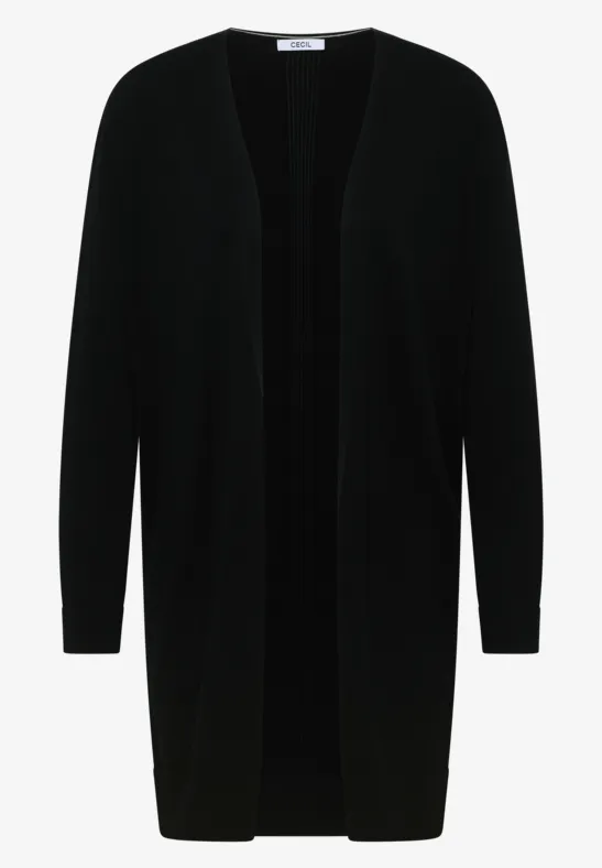 Thumbnail - Cecil Damen Langer Basic Cardigan in Schwarz, Gr: L