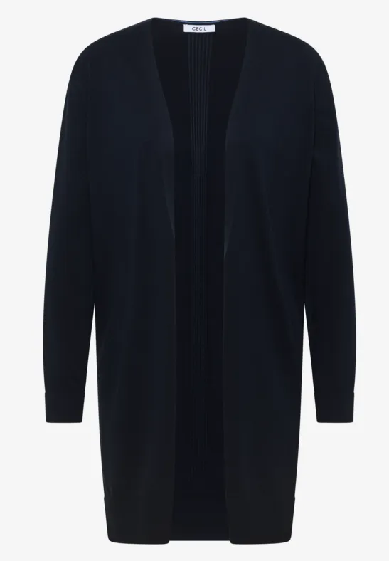 Thumbnail - Cecil Damen Langer Basic Cardigan in Blau, Gr: 3XL