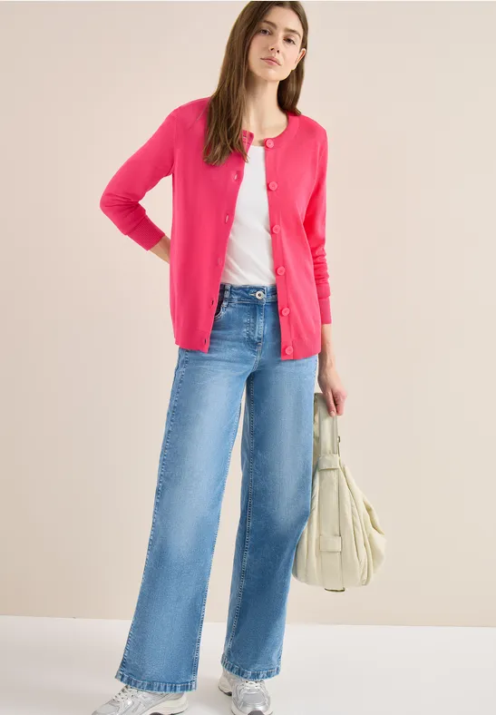 Thumbnail - Cecil Damen Basic Cardigan in Rot, Gr: 3XL