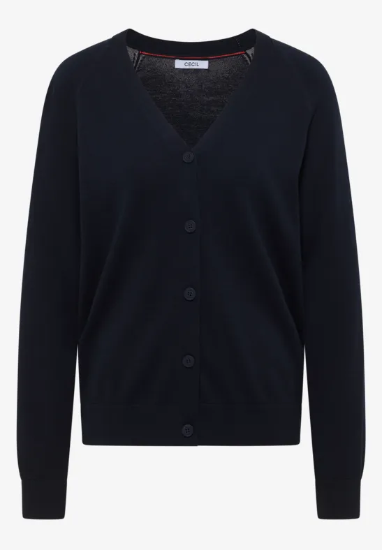 Thumbnail - Cecil Damen Basic Cardigan in Blau, Gr: XL