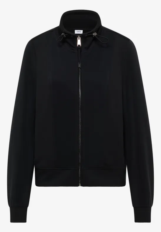 Thumbnail - Cecil Damen Sportive Sweatjacke in Schwarz, Gr: S