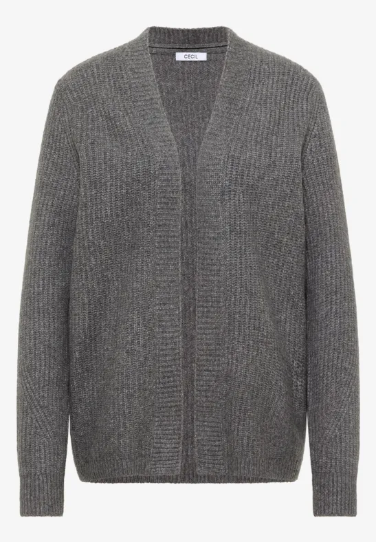 Thumbnail - Cecil Damen Cardigan mit Struktur in Grau, Gr: XL