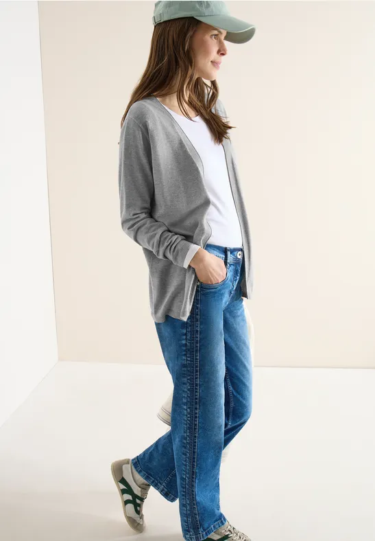 Thumbnail - Cecil Damen Basic Cardigan in Grau, Gr: L