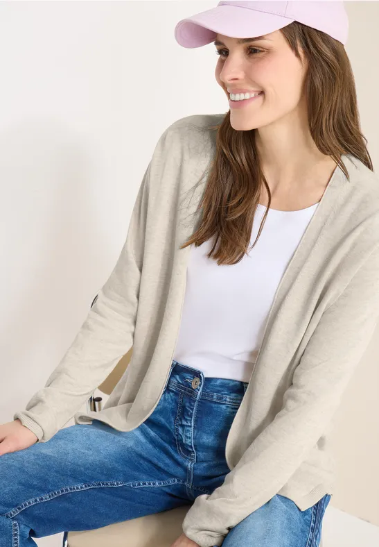 Thumbnail - Cecil Damen Basic Cardigan in Beige, Gr: S