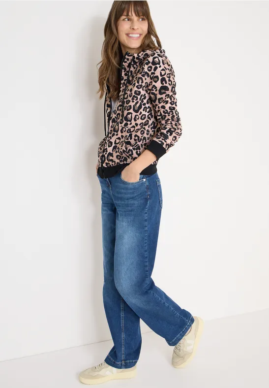 Thumbnail - Cecil Damen Leo Hoodie Sweatjacke in Beige, Gr: XL