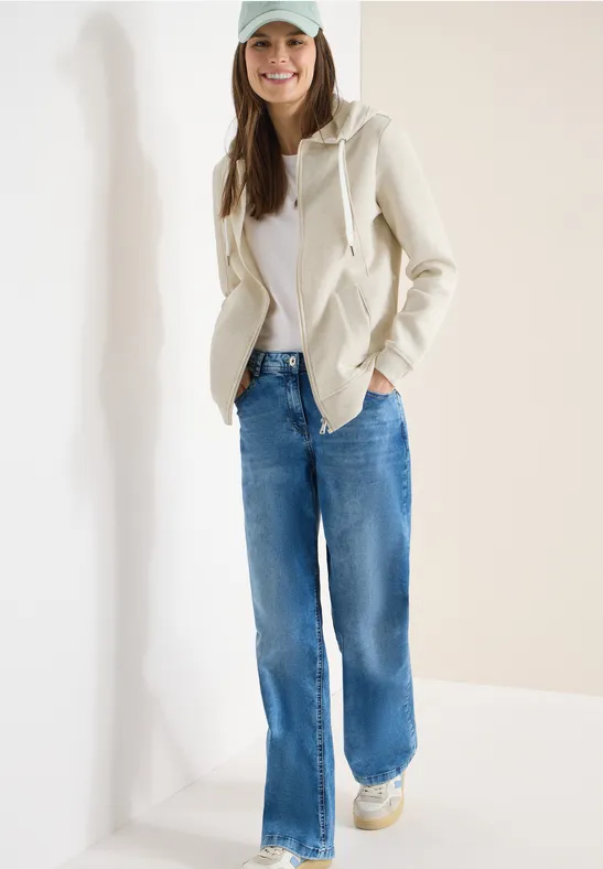 Thumbnail - Cecil Damen Hoodie Jacke in Beige, Gr: M