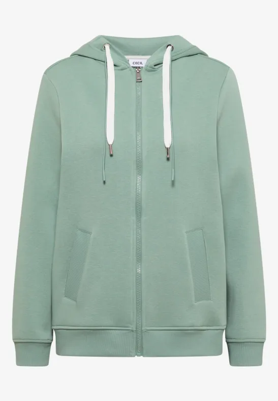 Thumbnail - Cecil Damen Hoodie Jacke in Grün, Gr: M