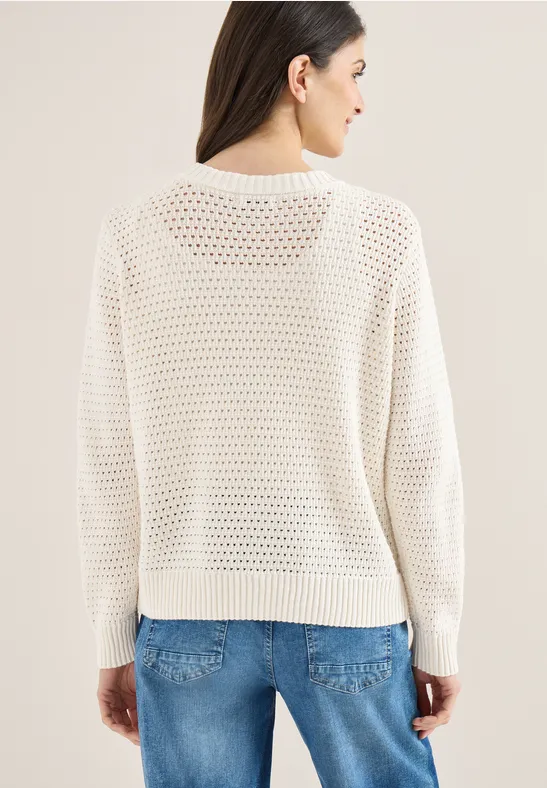CECIL Langarm Cardigan in Crochet-Optik günstig online kaufen