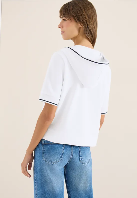 CECIL Kurzarm Sweatjacke mit Kapuze günstig online kaufen