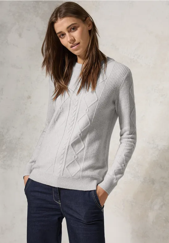 CECIL Strickpullover aus softem Materialmix günstig online kaufen