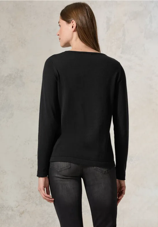 Pullover mit Glitzer-Details günstig online kaufen