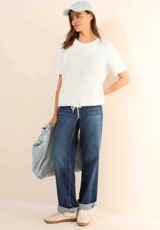 Thumbnail - Cecil Damen Sweatshirt mit Brusttasche in Weiß, Gr: M