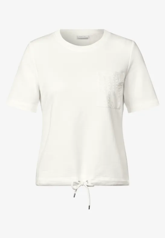 Thumbnail - Cecil Damen Sweatshirt mit Brusttasche in Weiß, Gr: M