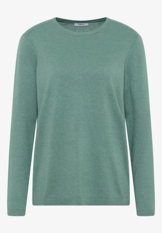Thumbnail - Cecil Damen Basic Pullover in Grün, Gr: XS