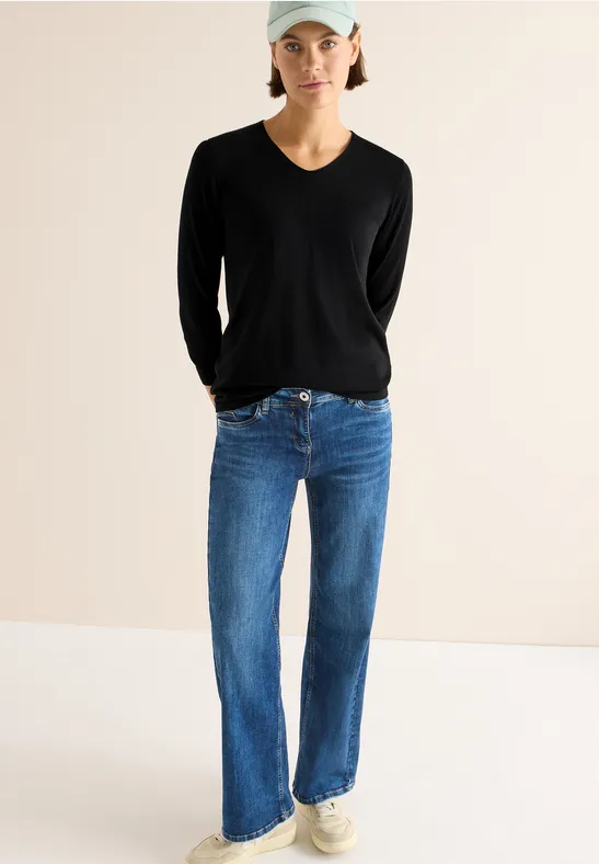 Thumbnail - Cecil Damen Basic Pullover in Schwarz, Gr: M