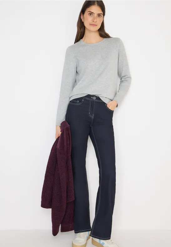 Thumbnail - Cecil Damen Basic Pullover in Grau, Gr: L