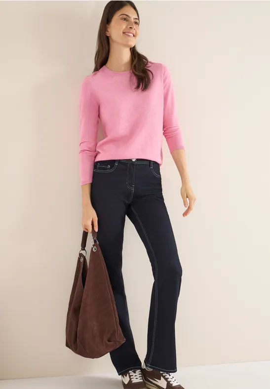 Thumbnail - Cecil Damen Basic Pullover in Rosa, Gr: L