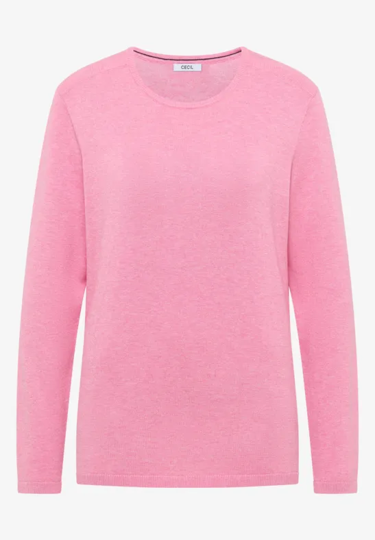 Thumbnail - Cecil Damen Basic Pullover in Rosa, Gr: L