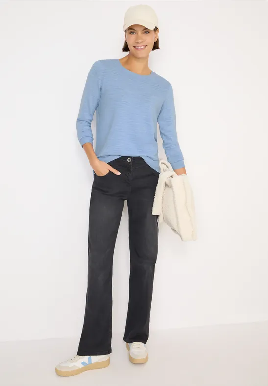 Thumbnail - Cecil Damen Strukturpullover in Blau, Gr: M