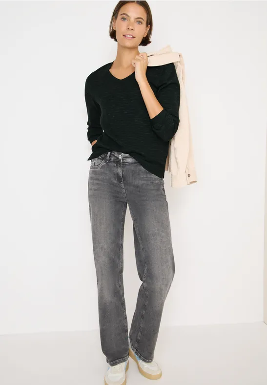 Thumbnail - Cecil Damen V-Neck Pullover in Grün, Gr: S