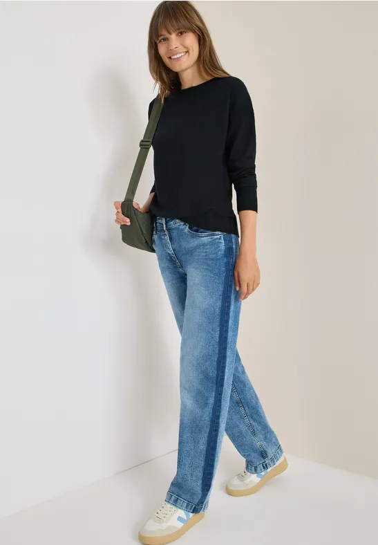 Thumbnail - Cecil Damen Pullover mit Strukturdetail in Schwarz, Gr: M