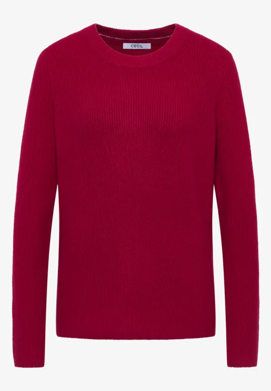 Thumbnail - Cecil Damen Pullover mit Strukturdetails in Rot, Gr: S