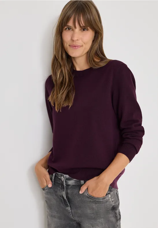 Cecil Strickpullover mit Rundhalsausschnitt günstig online kaufen
