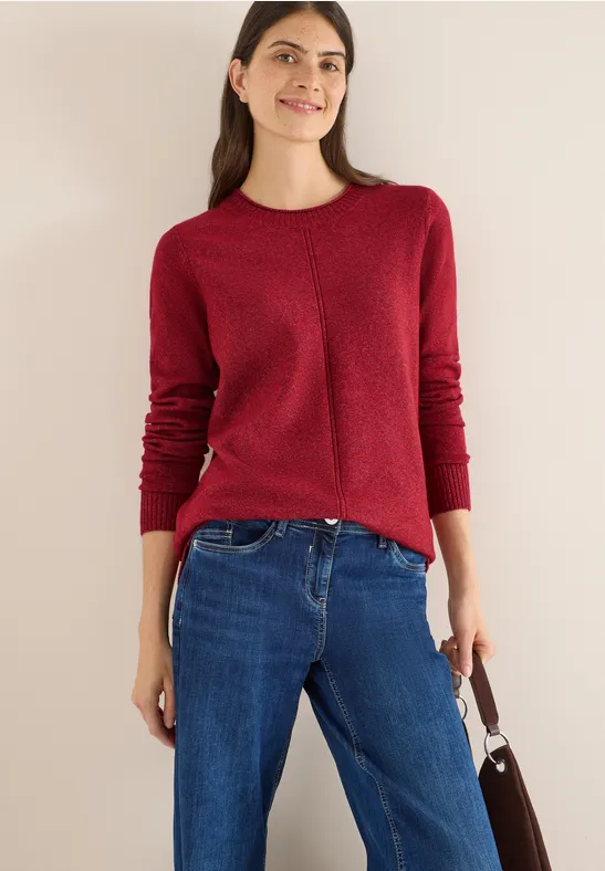 Thumbnail - Cecil Damen Kuscheliger Pullover in Rot, Gr: XS