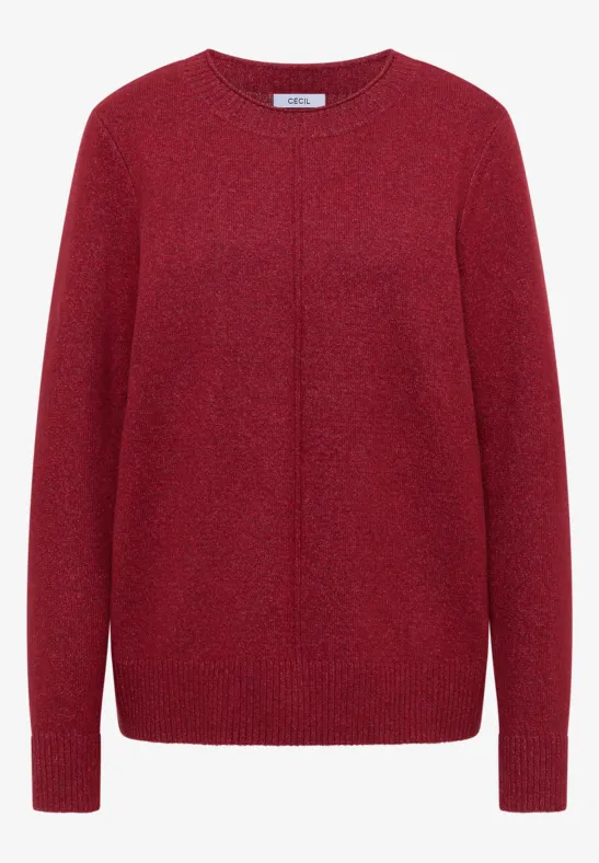 Thumbnail - Cecil Damen Kuscheliger Pullover in Rot, Gr: XS
