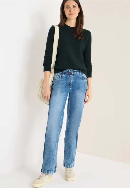 Thumbnail - Cecil Damen Pullover mit Strukturdetails in Grün, Gr: XL