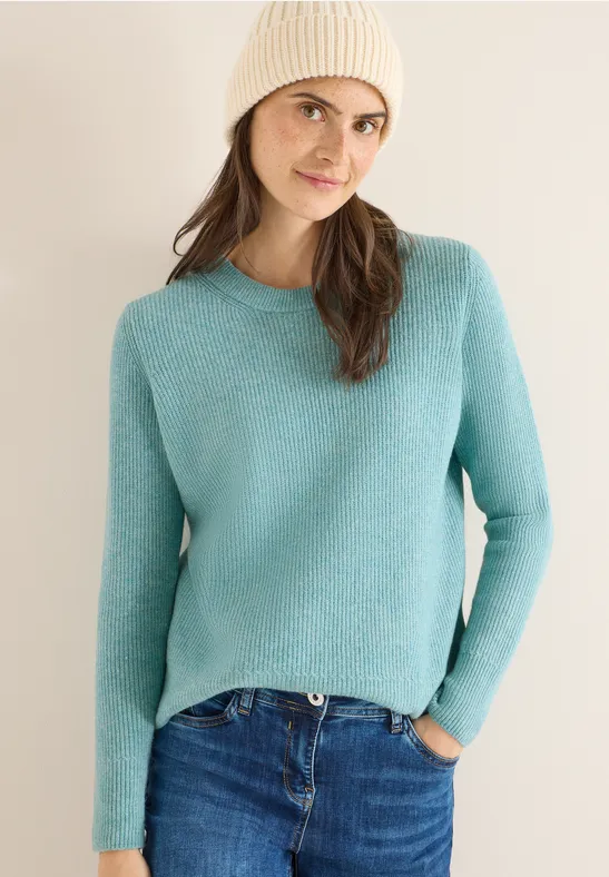 Thumbnail - Cecil Damen Pullover mit Strukturdetails in Grün, Gr: L