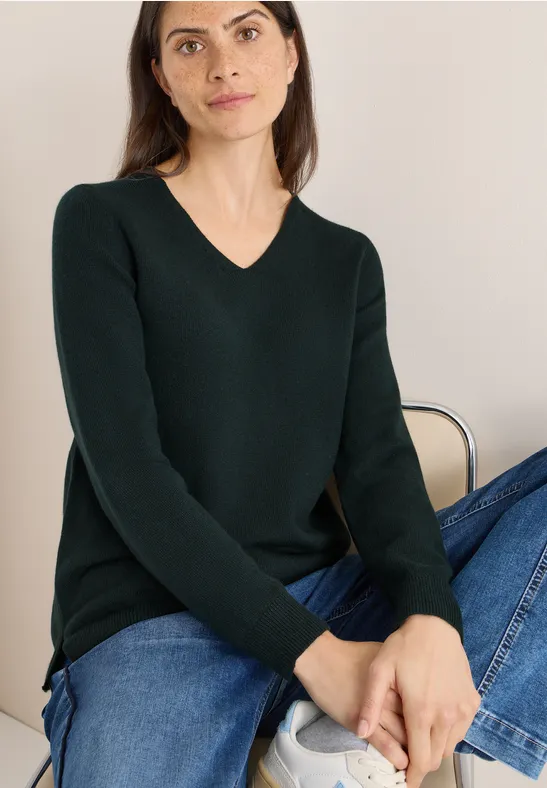 Kuscheliger V-Neck Pullover günstig online kaufen