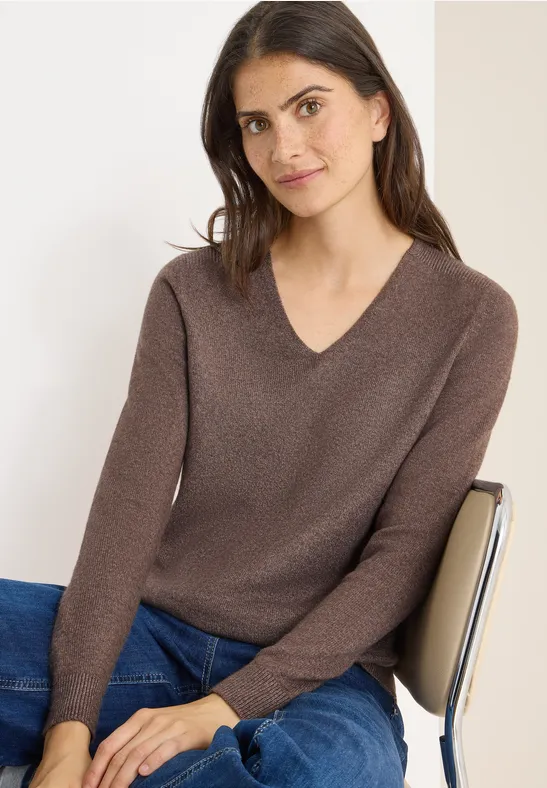 Kuscheliger V-Neck Pullover günstig online kaufen