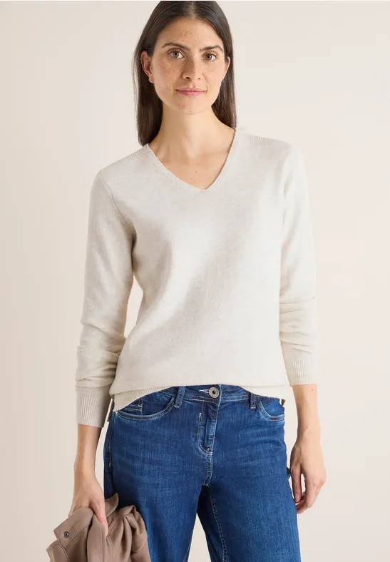 Kuscheliger V-Neck Pullover günstig online kaufen
