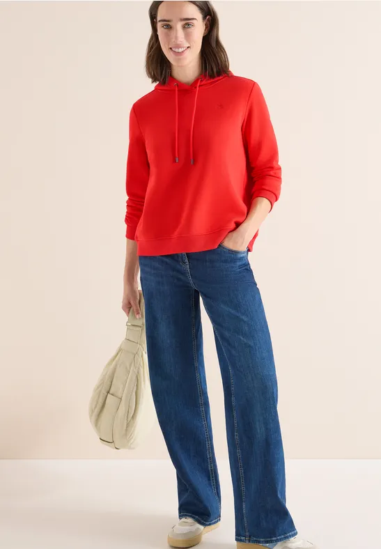 Thumbnail - Cecil Damen Kapuzen Sweatshirt in Orange, Gr: M