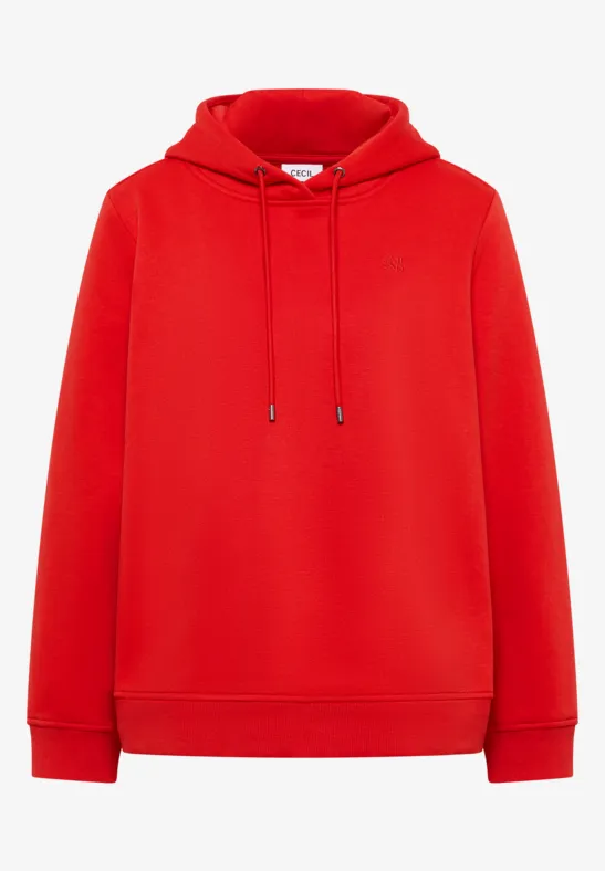 Thumbnail - Cecil Damen Kapuzen Sweatshirt in Orange, Gr: M
