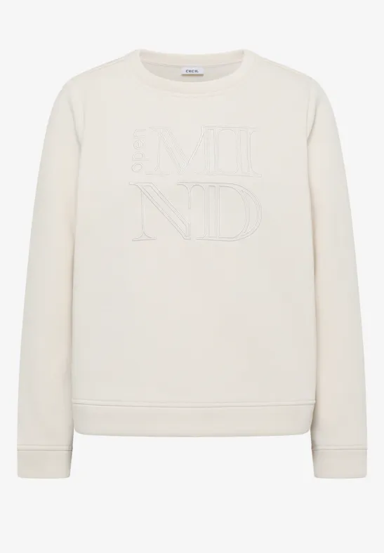 Thumbnail - Cecil Damen Sweatshirt mit Stickerei in Grau, Gr: XL