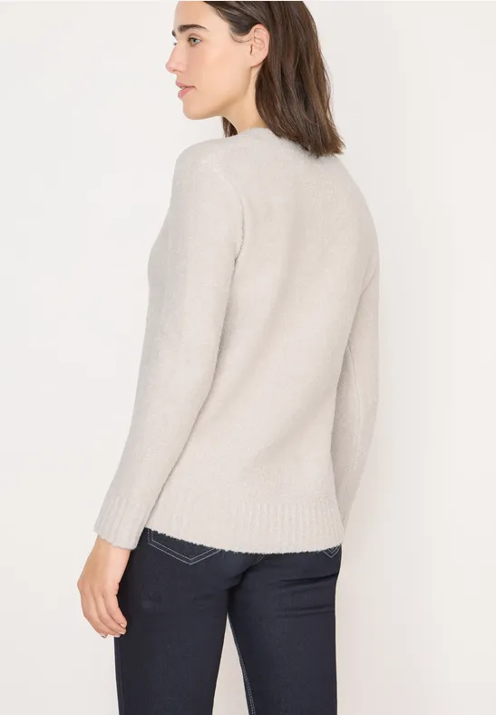 Bouclé V-Neck Pullover günstig online kaufen