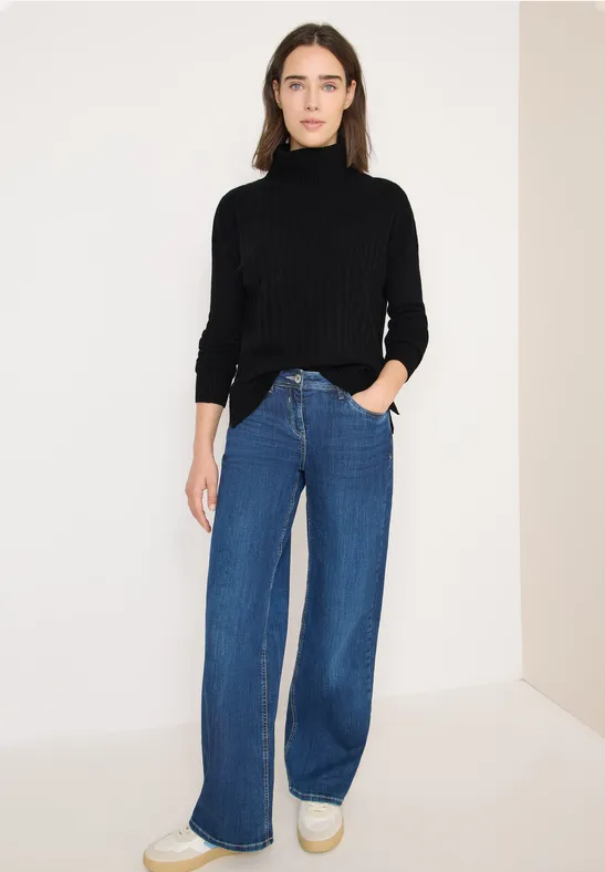 Struktur Rollkragenpullover günstig online kaufen