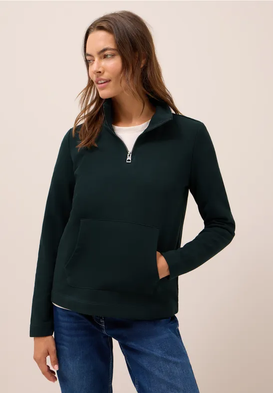Sweatshirt mit Zipper günstig online kaufen